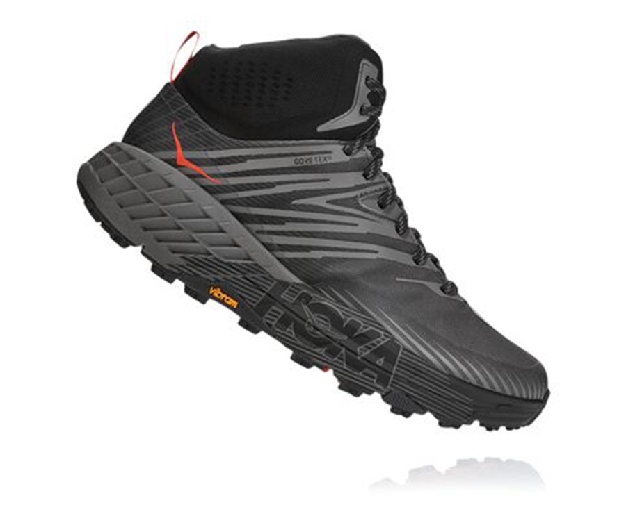 Hoka One One Speedgoat Mid Gore-Tex 2 Trailskor Herr - Svarta - HOYBG-2978